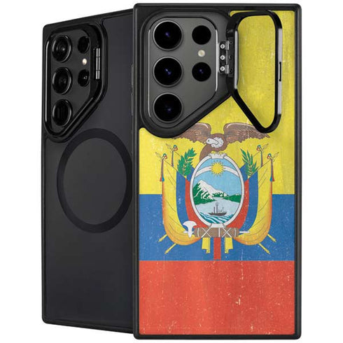 Ecuador Flag Distressed Galaxy Cases